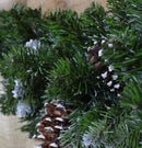 90cm Snow King Fir Christmas Swag Garland with Pine Cones & Snow Tips