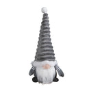 40cm Sitting Plush Christmas Gonk With Grooved Hat In Grey