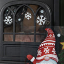 35cm Christmas Gonk in Snow Scene Window Decal Decoration with Glitter