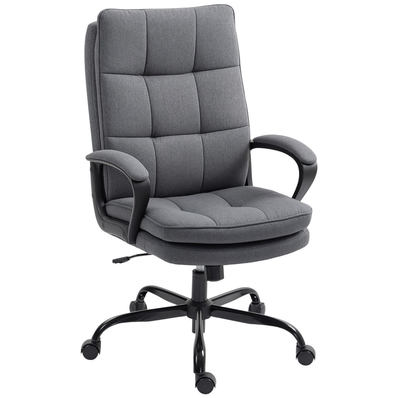 HOMCOM Fabric Office Chair, Computer Desk Chair for Home,