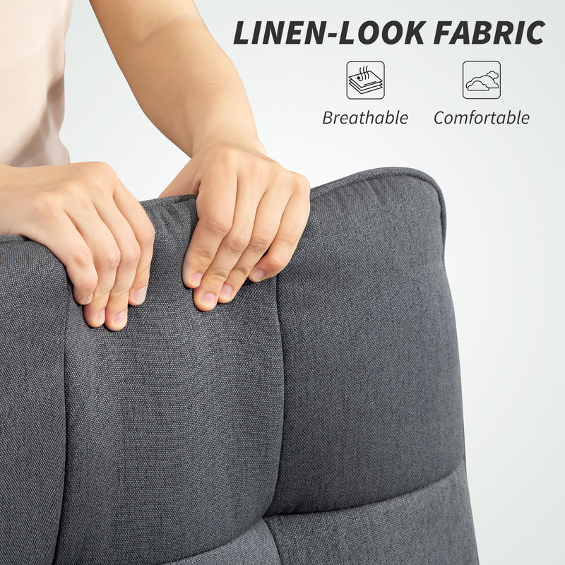 HOMCOM Fabric Office Chair, Computer Desk Chair for Home,