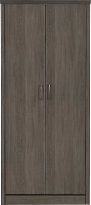 LISBON 2 DOOR WARDROBE - BLACK WOOD GRAIN