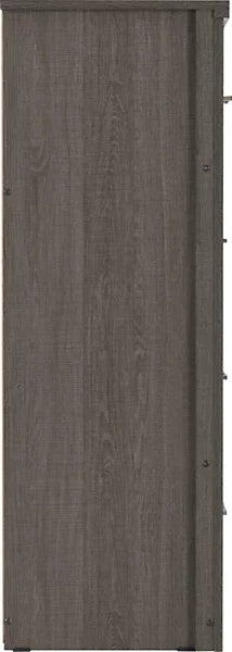 LISBON 3+2 DRAWER CHEST - BLACK WOOD GRAIN