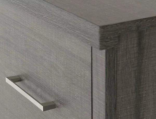LISBON 3+2 DRAWER CHEST - BLACK WOOD GRAIN