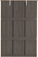 LISBON 3 DOOR MIRRORED WARDROBE - BLACK WOOD GRAIN