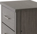 LISBON 5 DRAWER NARROW CHEST - BLACK WOOD GRAIN - BLACK WOOD GRAIN