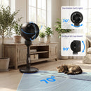 HOMCOM 9" Pedestal Cooling Fan With Adjustable Speed And Mode, Black