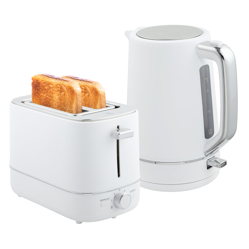 HOMCOM 1.7L 3000W Fast Boil Electric Kettle and 2 Slice Toaster Set