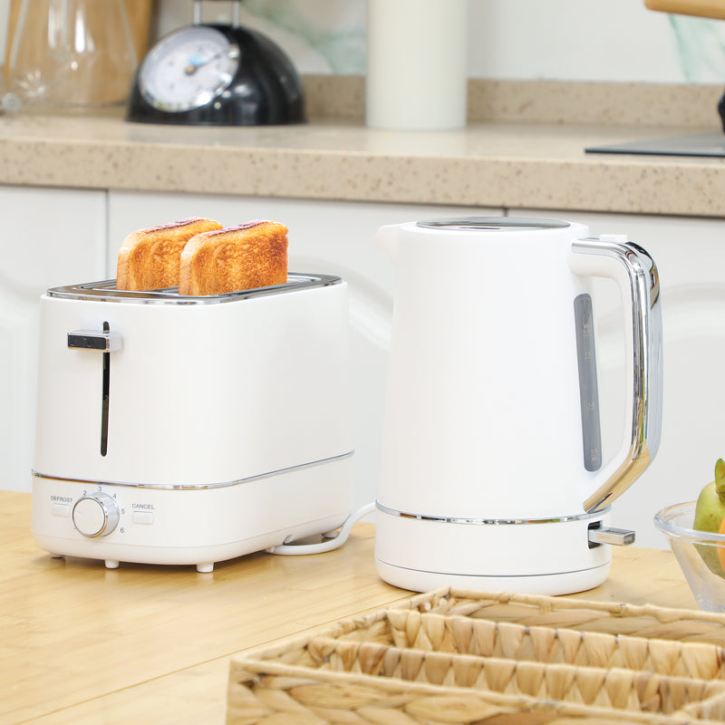 HOMCOM 1.7L 3000W Fast Boil Electric Kettle and 2 Slice Toaster Set