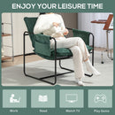 HOMCOM Upholstered Reading Chair with Side Pockets and Steel Frame