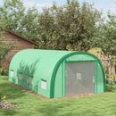 Outsunny Walk-in Tunnel Greenhouse, Upgraded Structure, Mesh Door & Windows