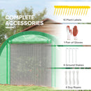 Outsunny Walk-in Tunnel Greenhouse, Upgraded Structure, Mesh Door & Windows