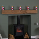 15cm Set of 5 Battery Operated Light up Christmas Candle Ornaments with 30 Cool White LEDs