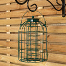 Samuel Alexander Metal Hanging Bird Fat Ball Feeder with Squirrel Guard & Pack of 6 Suet Fat Balls