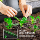 Outsunny Galvanised Raised Garden Bed Planter Box with Safety Edging, Black