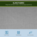 Outsunny Metal Swing Chair Garden Hammock 3 Seater Patio Bench w/ Canopy, Grey