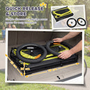 PawHut Dog Bike Trailer w/ Flip-Down Ramp Tailgate, Reflectors, Yellow