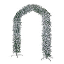 8ft (2.60m) Samuel Alexander Double Door Snow Flocked Christmas Tree Arch with 2000 Tips