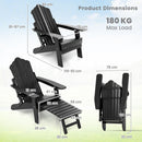 Set of 2 Adirondack Lounge Patio Chairs