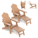 Set of 2 Adirondack Lounge Patio Chairs
