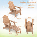 Set of 2 Adirondack Lounge Patio Chairs