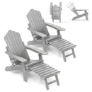 Set of 2 Adirondack Lounge Patio Chairs