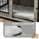 PawHut Dog Crate Furniture, End Table w/ Cushion
