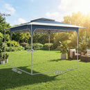 Outsunny 3.5 x 3.5 m Pop Up Gazebo, UPF50+ One-Touch Party Tent, Blue