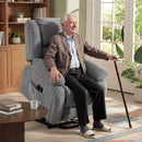 HOMCOM Power Lift Recliner Chair, Reclining Chair With Massage, Light Grey