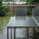Outsunny 7 Pieces Outdoor Dining Set, Garden Table and Chairs Set, Black