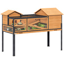 PawHut Wooden Tortoise House With Stand Legs