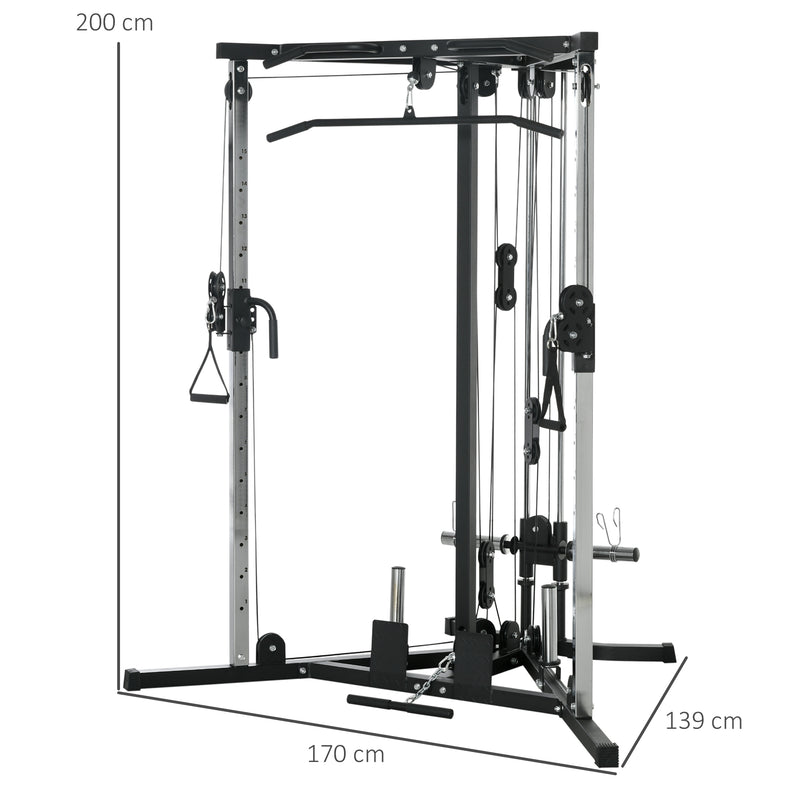 SPORTNOW Home Gym Machine, 15-Position Adjustable Training Workout Station