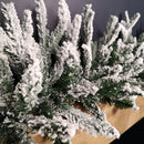 1.8m Snow Flocked Lapland Christmas Garland With 150 Tips