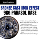 Samuel Alexander 9kg Heavy Duty Bronze Cast Iron Effect Garden Parasol Base