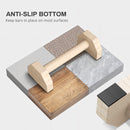 SPORTNOW Wooden Parallettes Push Up Bars Calisthenics Equipment for Home Gym