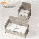 Outsunny 3PCs Rattan Garden Seat Cushions Pads for Patio Furniture