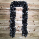 2m x 15cm Chunky & Fine Mix Christmas Tinsel Garland in Matt Graphite