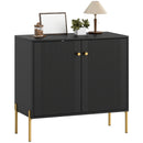 HOMCOM Modern Sideboard Buffet Cabinet with Fluted Doors, Coffee Bar Cabinet