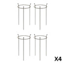 Small 60cm x 35cm Heavy Duty Black Steel Herbaceous Garden Plant Support Ring