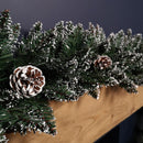 Premier Christmas Rocky Mountain Garland 2.7m  Snow Flocked with Cones