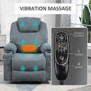 HOMCOM Lift Chair With Vibration Massage, Heat, Easy Assembly, Grey