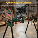 HOMCOM Universal Mitre Saw Stand with Adjustable Rollers and Support Arms