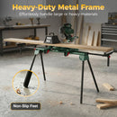 HOMCOM Universal Mitre Saw Stand with Adjustable Rollers and Support Arms