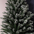 6.5ft (2m) Pencil Style Slim Snow Tipped Artificial Christmas Tree in Green