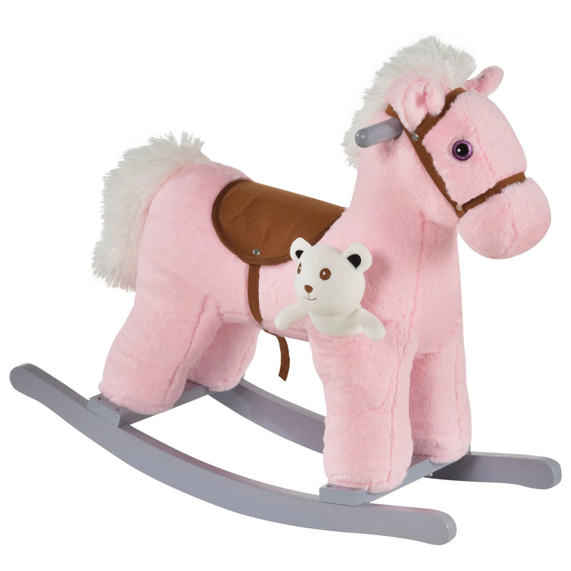 HOMCOM Children's Rocking Horse - Pink