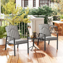 Outsunny 3-Piece Recliner Garden Chairs And Tempered Glass Table Set