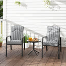 Outsunny 3-Piece Recliner Garden Chairs And Tempered Glass Table Set