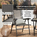 Outsunny 3 Pieces Folding Garden Bistro Set with Cup Holders, Black