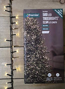 12.5m 500 LED TreeBrights Christmas String Lights with Timer in Warm White