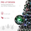 Christmas Time 4ft 120cm Green/White Artificial Christmas Tree W/ Prelit LED Lights-Multicolor